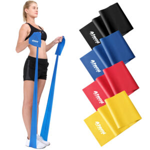 Exercise bands for physiotherapy, rehabilitation and fitness training at home