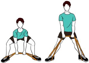 Kreuzheben Fitnessband-Übungen unteren Rücken 